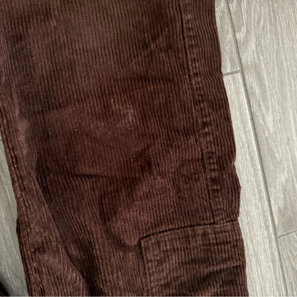 Hollister|Brown corduroy carpenter cargo jeans,ultra high rise baggy pants•••00 - Picture 13 of 13